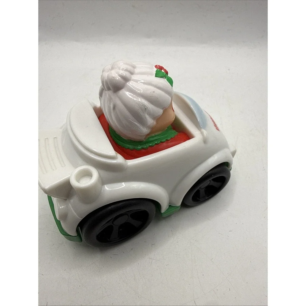 Fisher Price Little People Christmas Mrs Claus Wheelies White Car RARE‎
